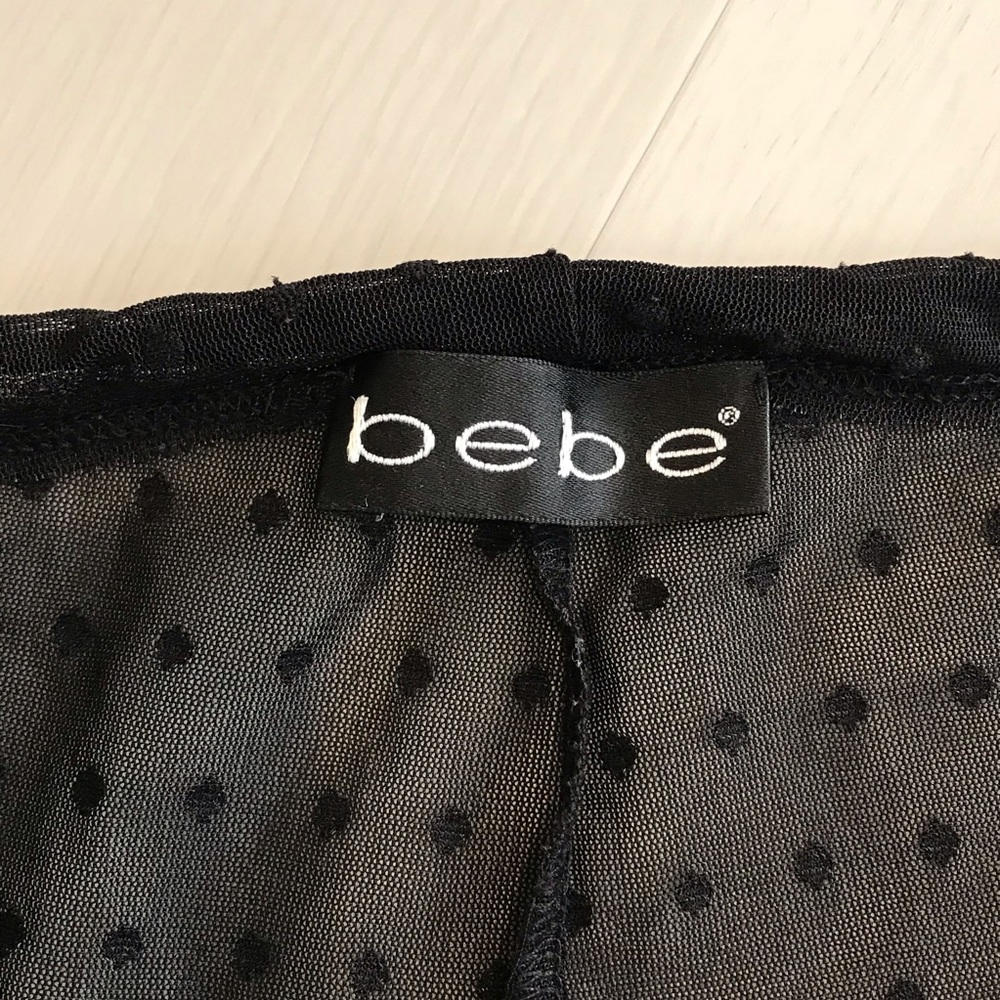 BEBE - Black sheer pool / beach pants - SMALL